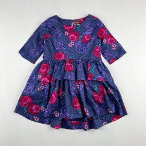 Tea Collection Argentina & Bolivia Fileteado Flor Peplum Dress 2